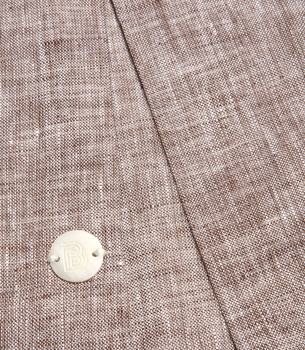 Voyage Linen Shirt Mocha - Barthelemy