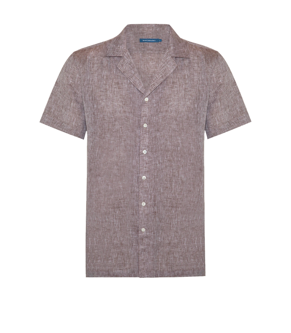 Voyage Linen Shirt Mocha - Barthelemy