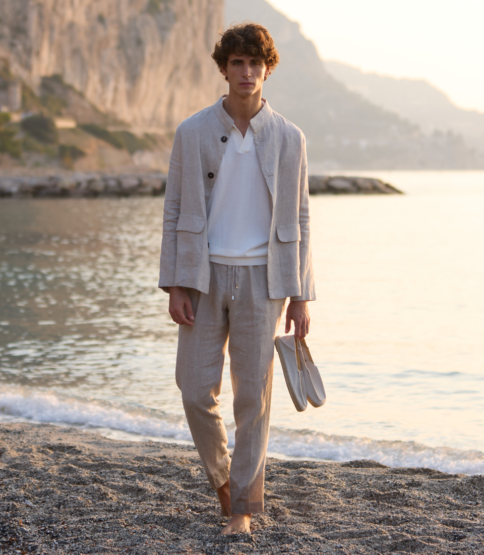 Flamands Linen Overshirt Natural - Barthelemy