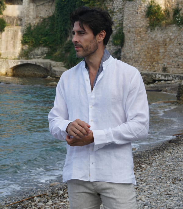 Brise Linen Scarf Navy - Barthelemy