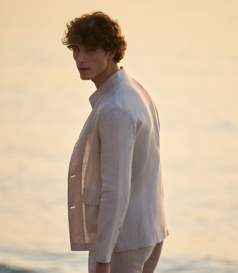 Flamands Linen Overshirt Natural - Barthelemy