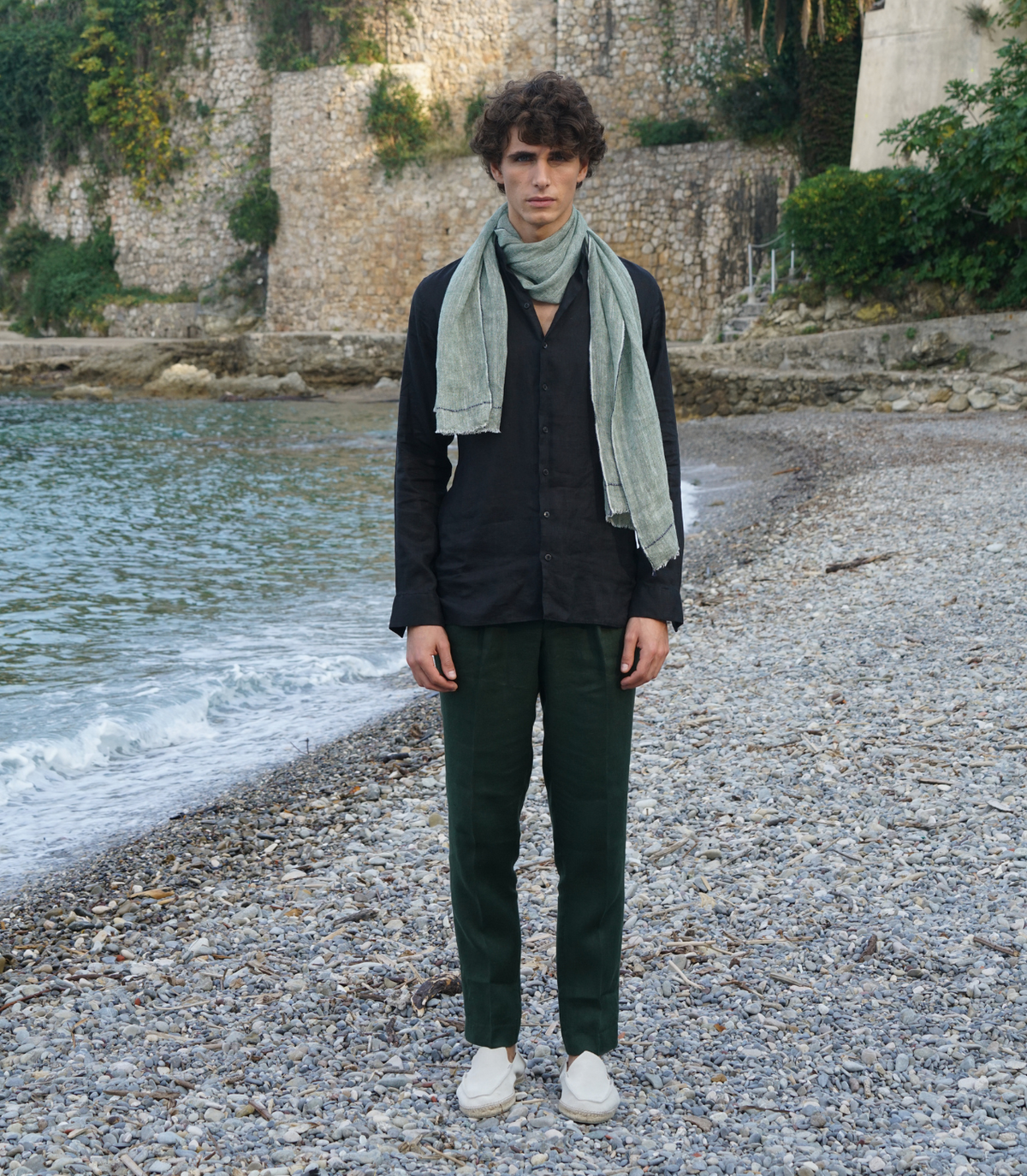 Mirage Linen Shirt Black - Barthelemy