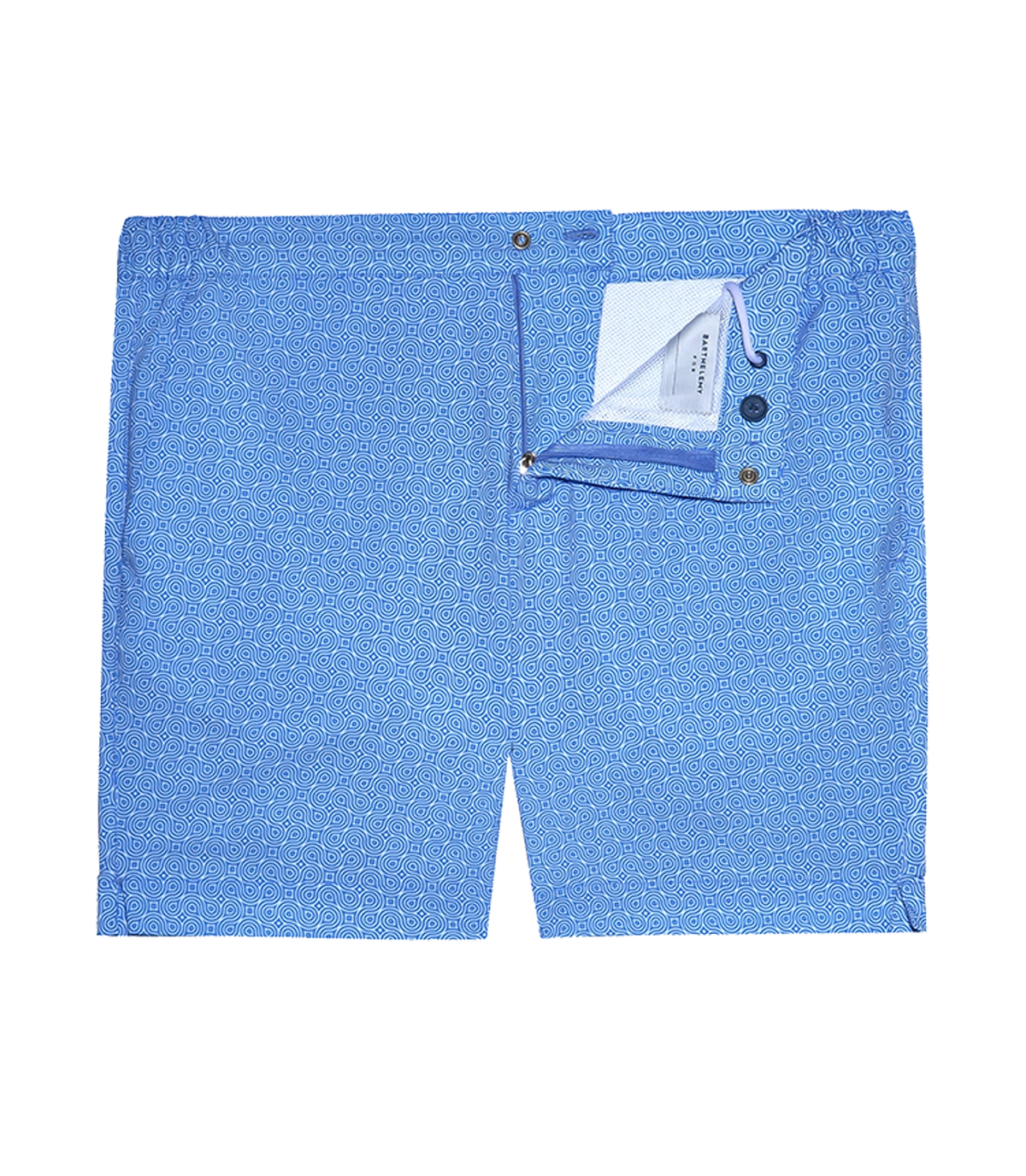 Gustavia Éternité Light Blue White | Swim Shorts | Barthelemy Resortwear