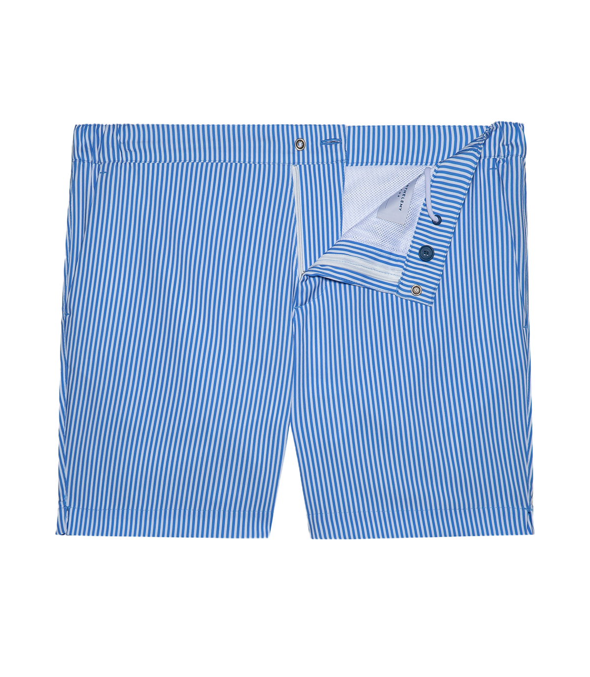 Gustavia Striped Blue White | Swim Shorts | Barthelemy Resortwear