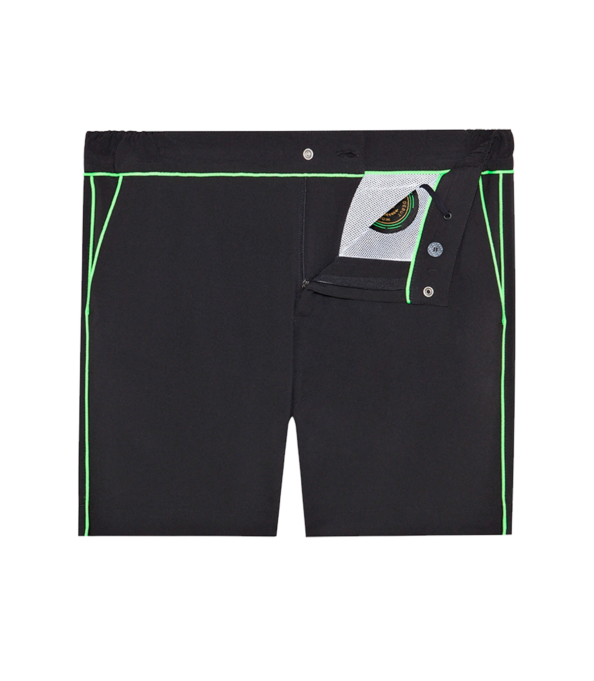 Gustavia GB Black Green | Swim Shorts | Barthelemy Resortwear