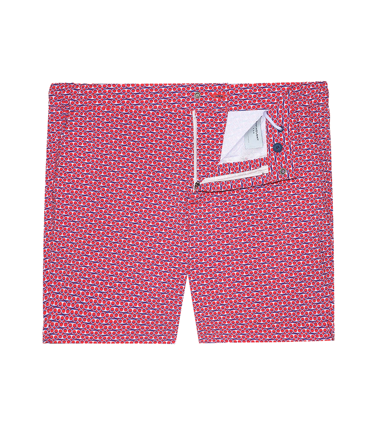 Gustavia Lunettes White Red | Swim Shorts | Barthelemy Resortwear