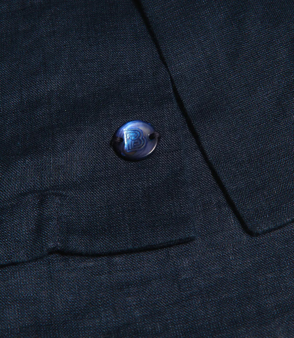 Voyage Linen Shirt Navy - Barthelemy