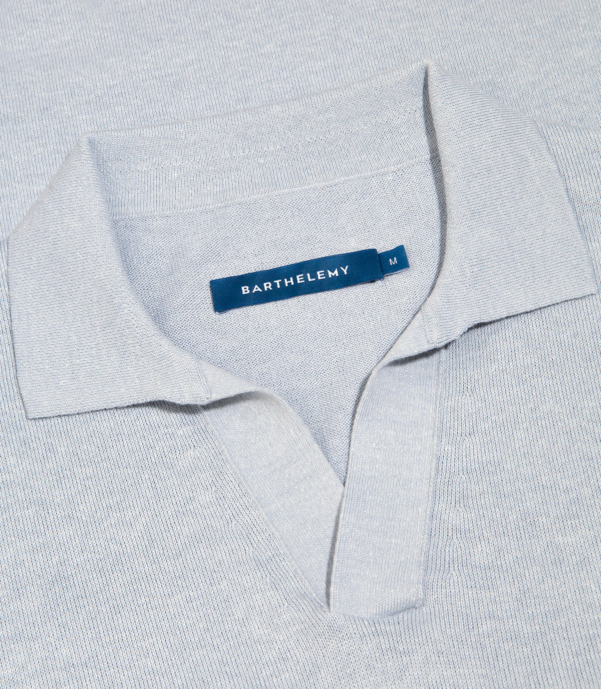 Rivage Knit Polo Light Blue - Barthelemy