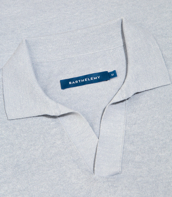 Rivage Knit Polo Light Blue