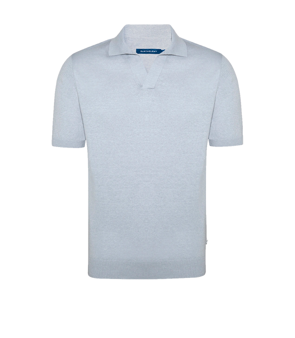 Rivage Knit Polo Light Blue