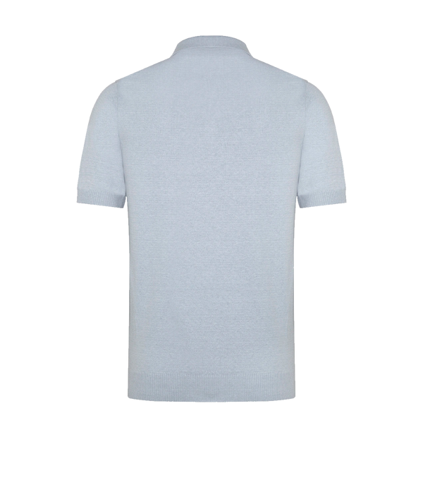 Rivage Knit Polo Light Blue
