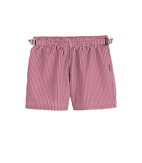 Saline Kids Striped White Wine | Kids Swim Shorts | Barthelemy Resortwear