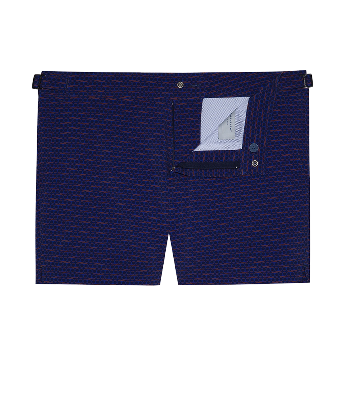 Saline Maree Lunettes Navy Orange | Swim Shorts | Barthelemy Resortwear