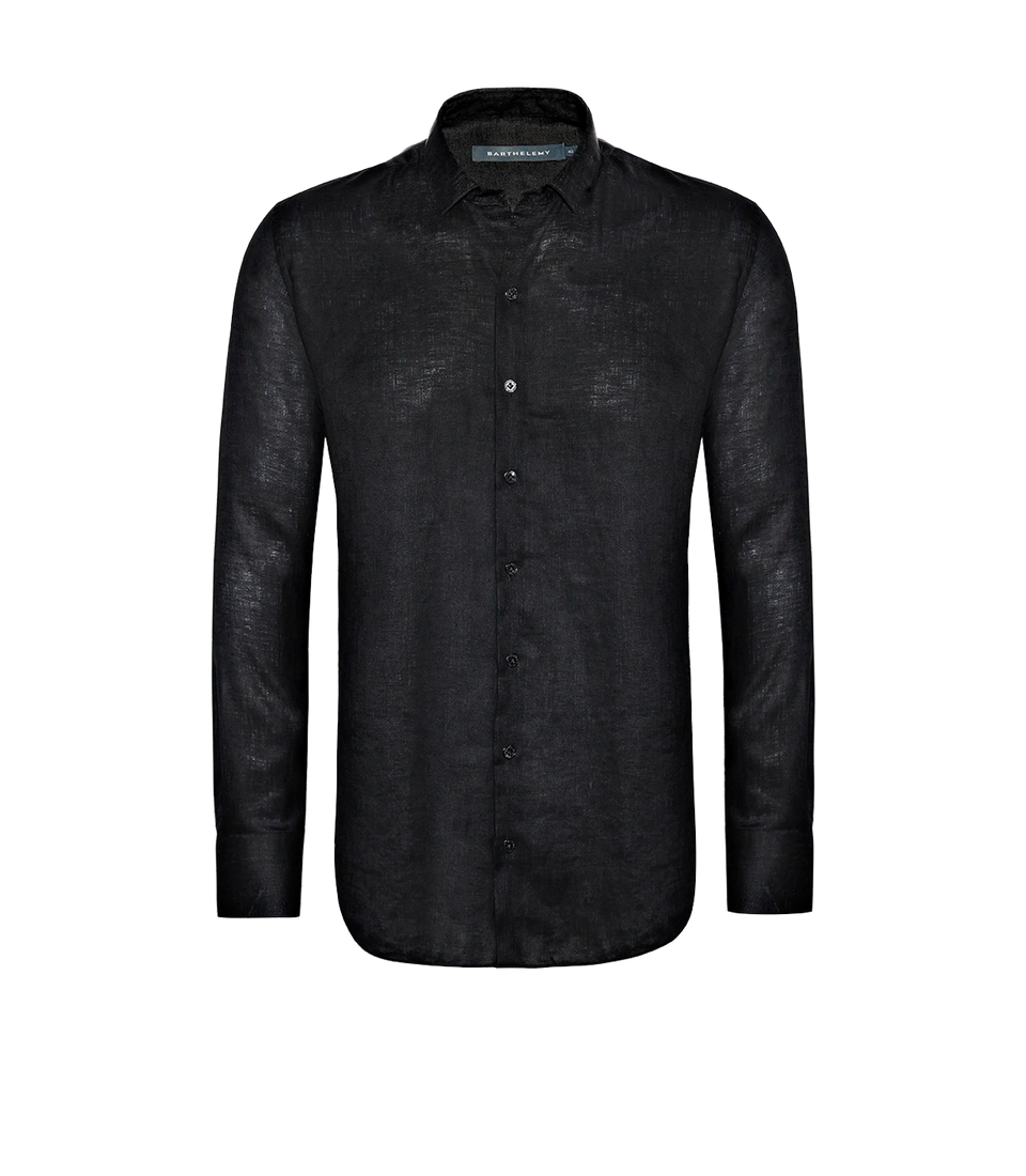 Linen Shirt Albini Black