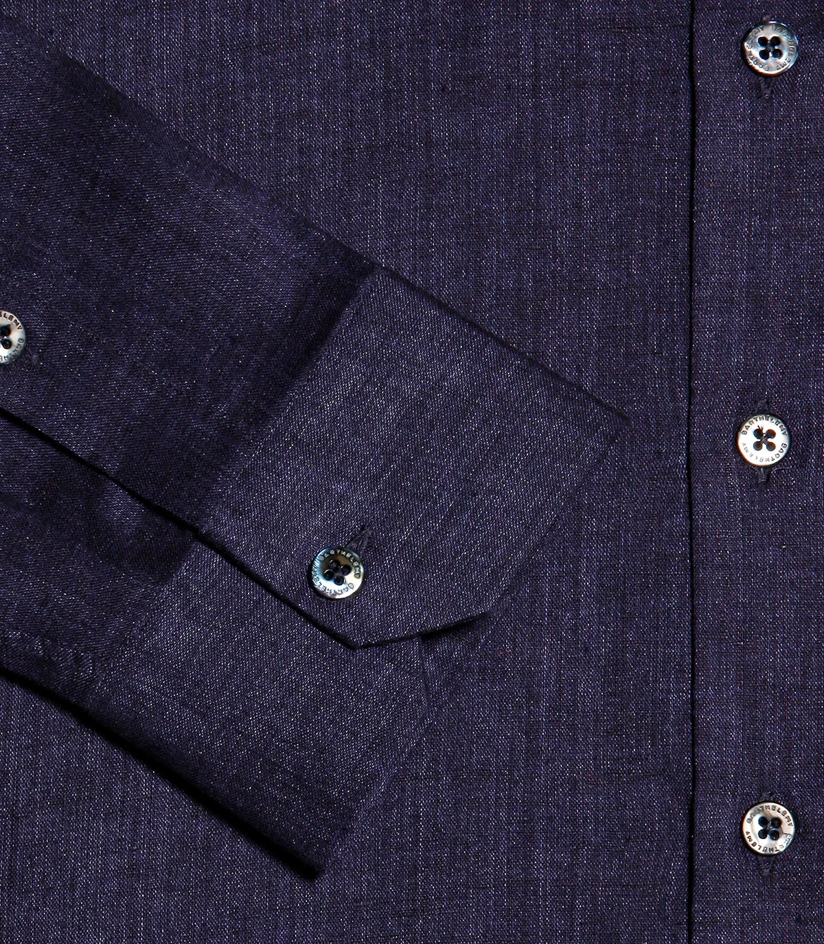 Linen Shirt Albini Deep Blue - Barthelemy