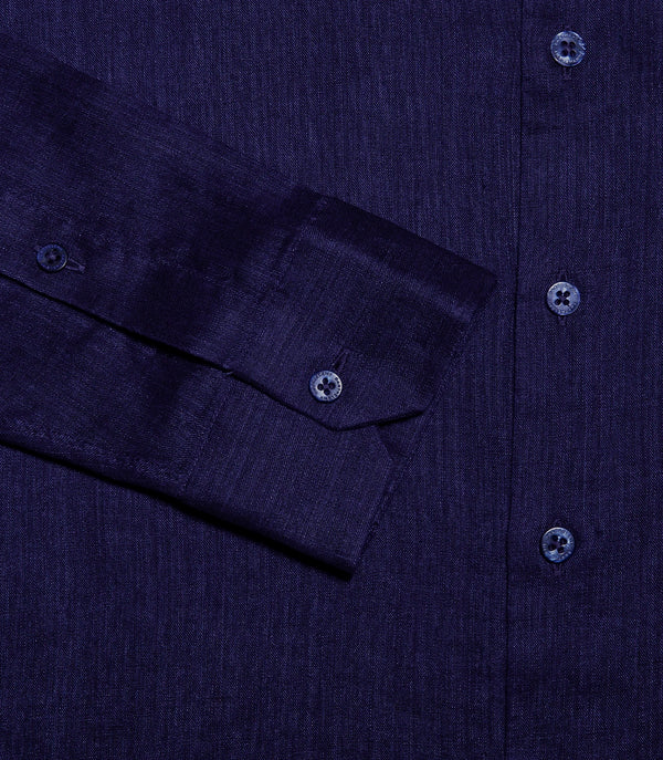 Linen Shirt Albini Deep Blue
