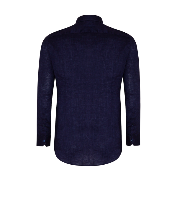Linen Shirt Albini Deep Blue