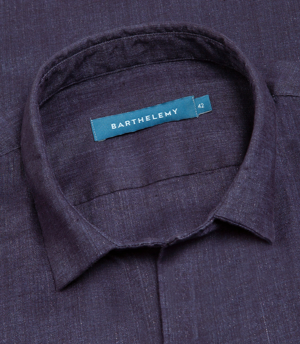 Linen Shirt Albini Deep Blue - Barthelemy