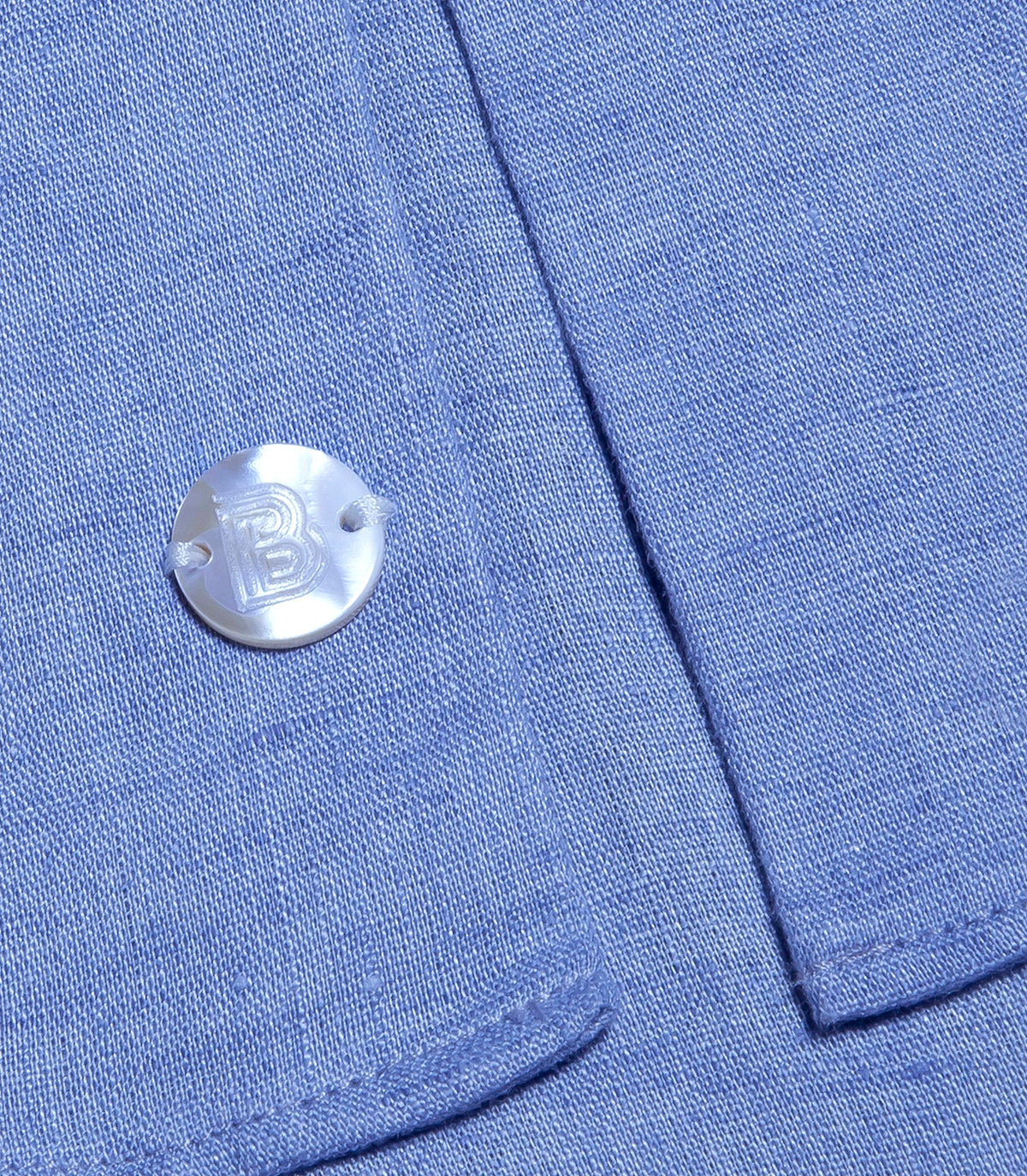 Linen Shirt Albini Lake Blue - Barthelemy