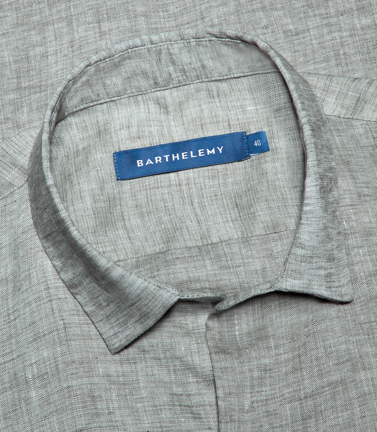 Linen Shirt Albini Seagrass Green - Barthelemy