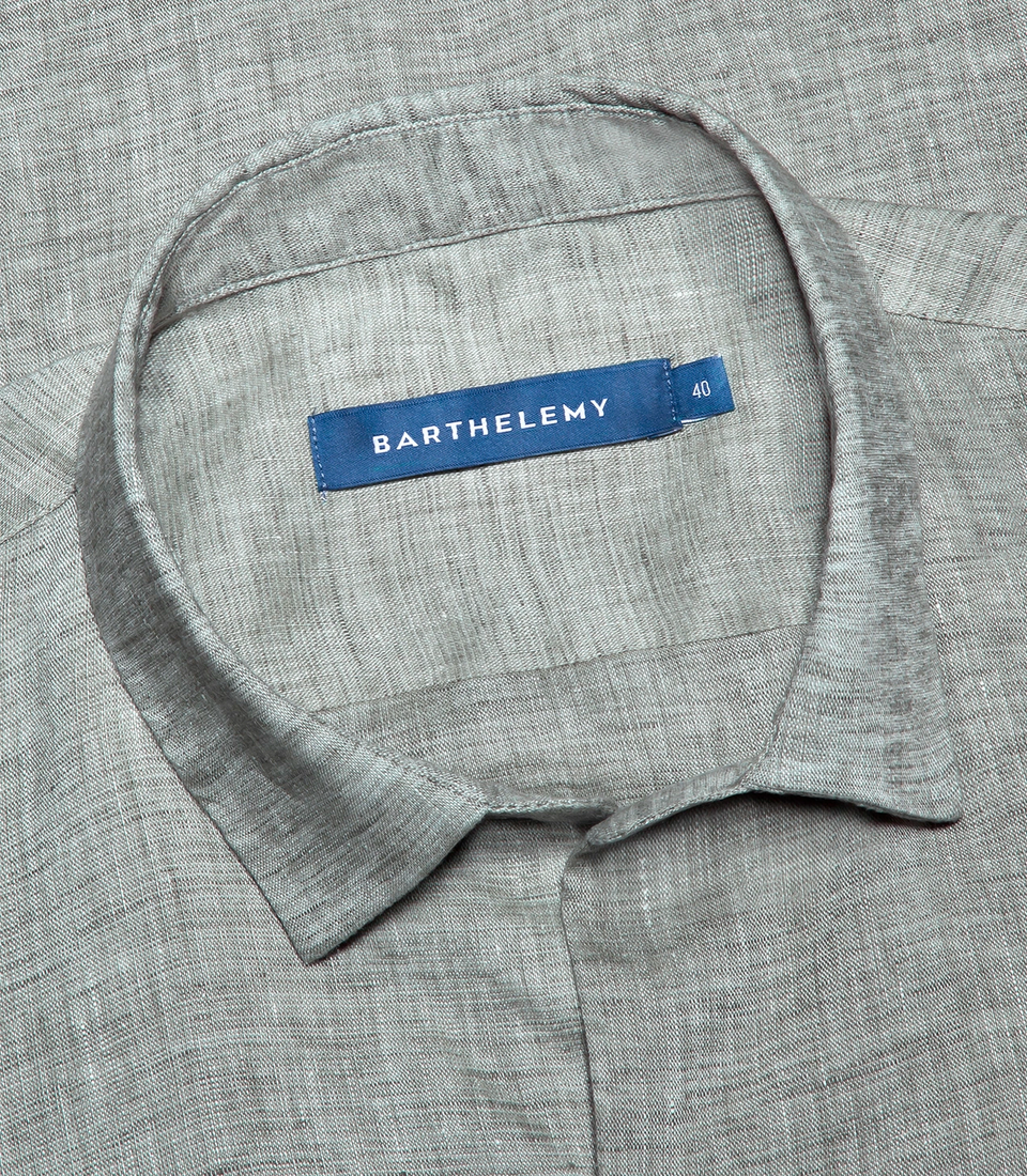Linen Shirt Albini Seagrass Green