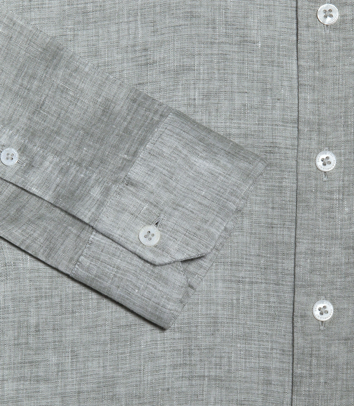 Linen Shirt Albini Seagrass Green - Barthelemy