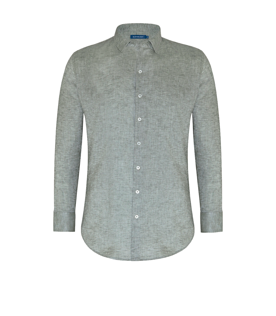 Linen Shirt Albini Seagrass Green