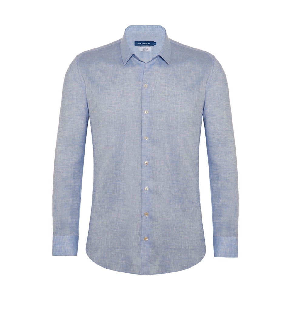 Linen Shirt Albini Light Blue - Barthelemy