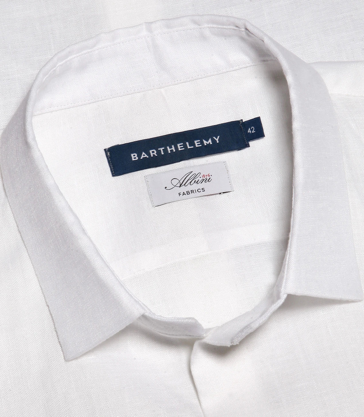 Linen Shirt Albini White - Barthelemy