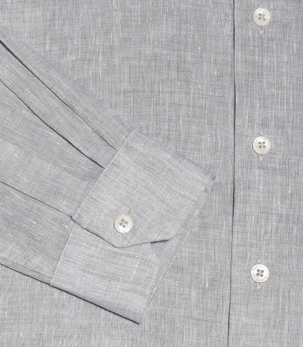Coupe Courte Linen Shirt Light Grey - Barthelemy