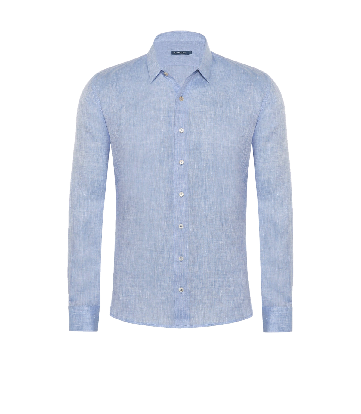 Coupe Courte Linen Shirt Medium Blue | Linen Shirt | Barthelemy Resortwear