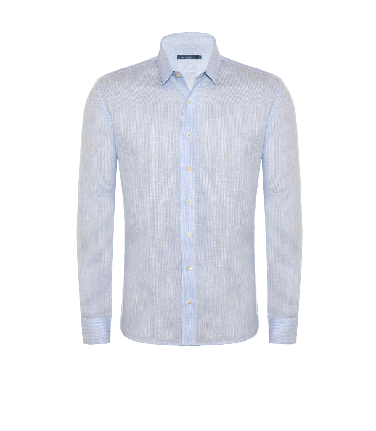 Coupe Courte Linen Shirt Striped Blue - Barthelemy