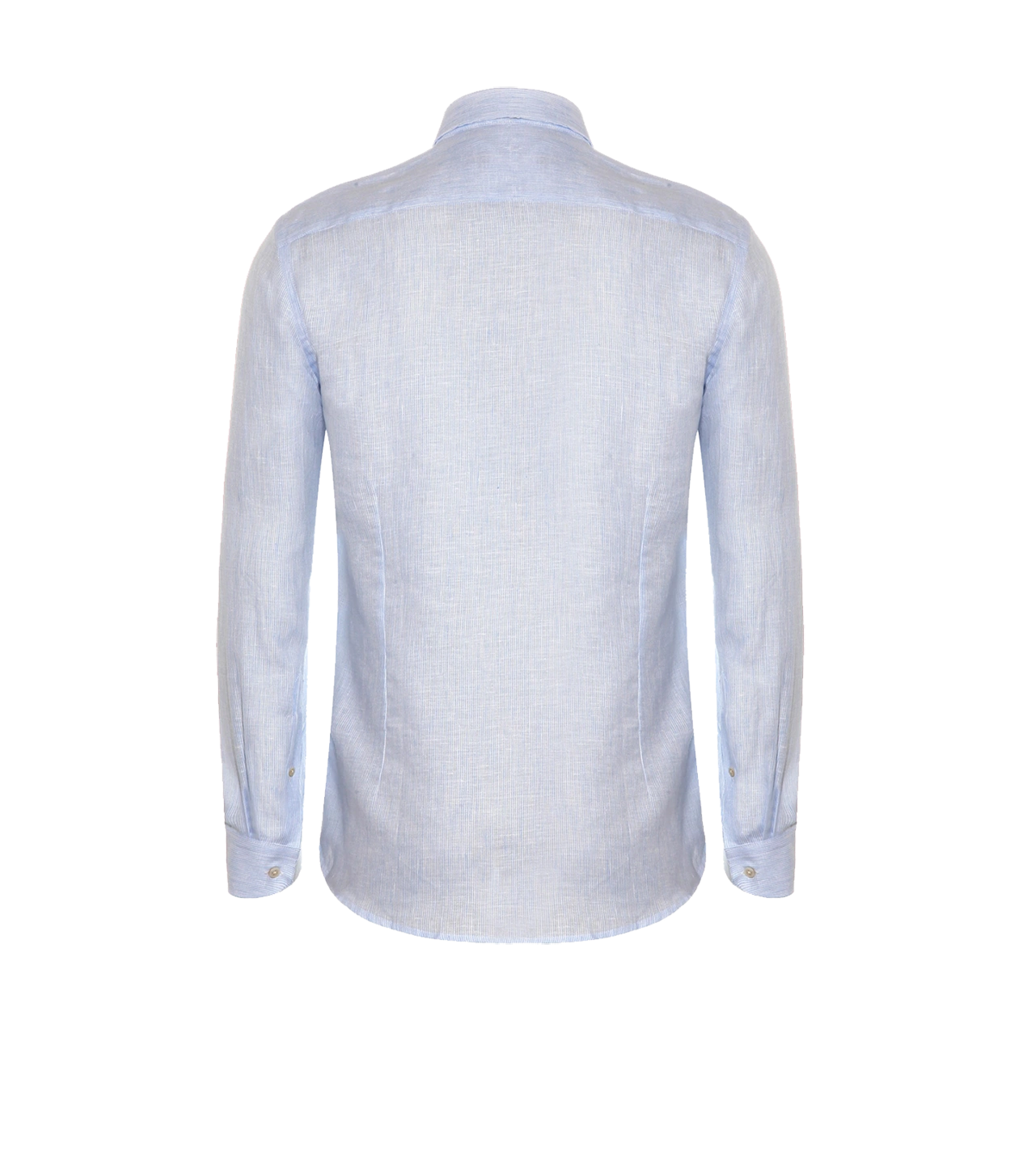 Coupe Courte Linen Shirt Striped Blue - Barthelemy