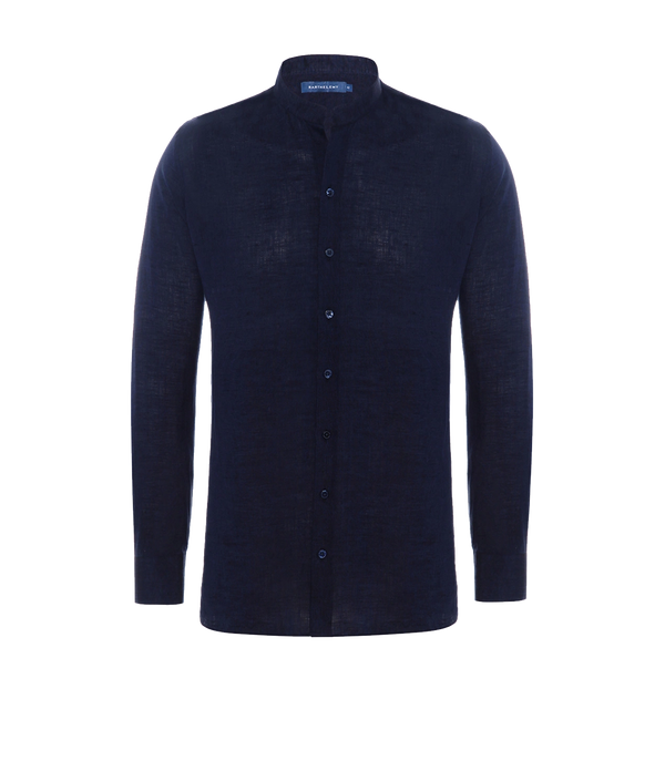 Mirage Linen Shirt Navy - Barthelemy