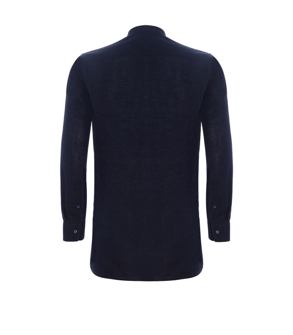 Mirage Linen Shirt Navy - Barthelemy