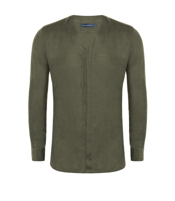 Solstice Linen Shirt Tropical Green - Barthelemy