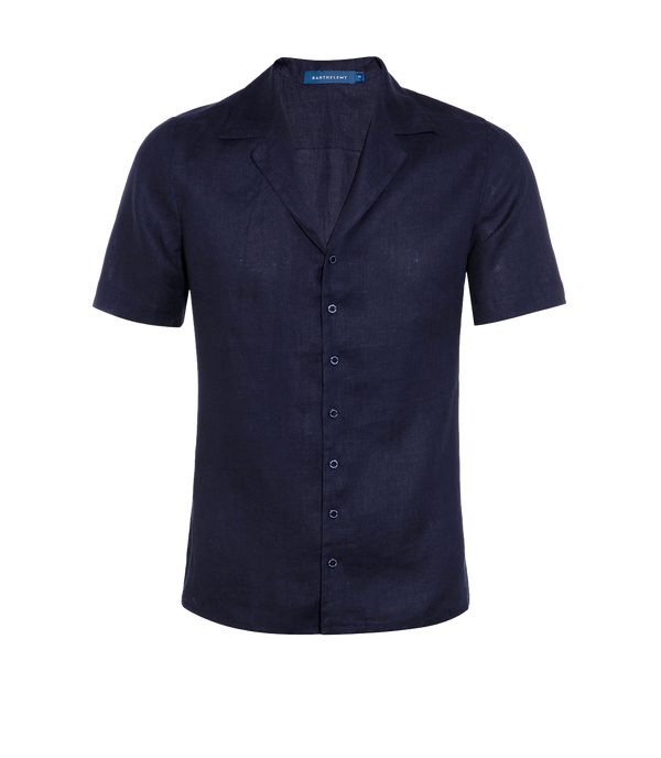 Voyage Linen Shirt Navy - Barthelemy