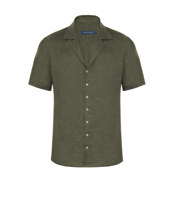 Voyage Linen Shirt Tropical Green - Barthelemy