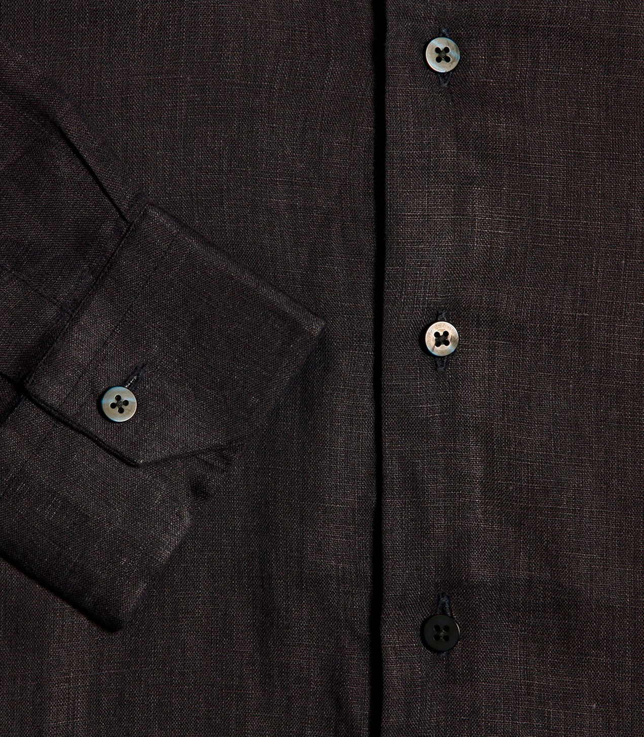 Tailored Linen Shirt Black - Barthelemy