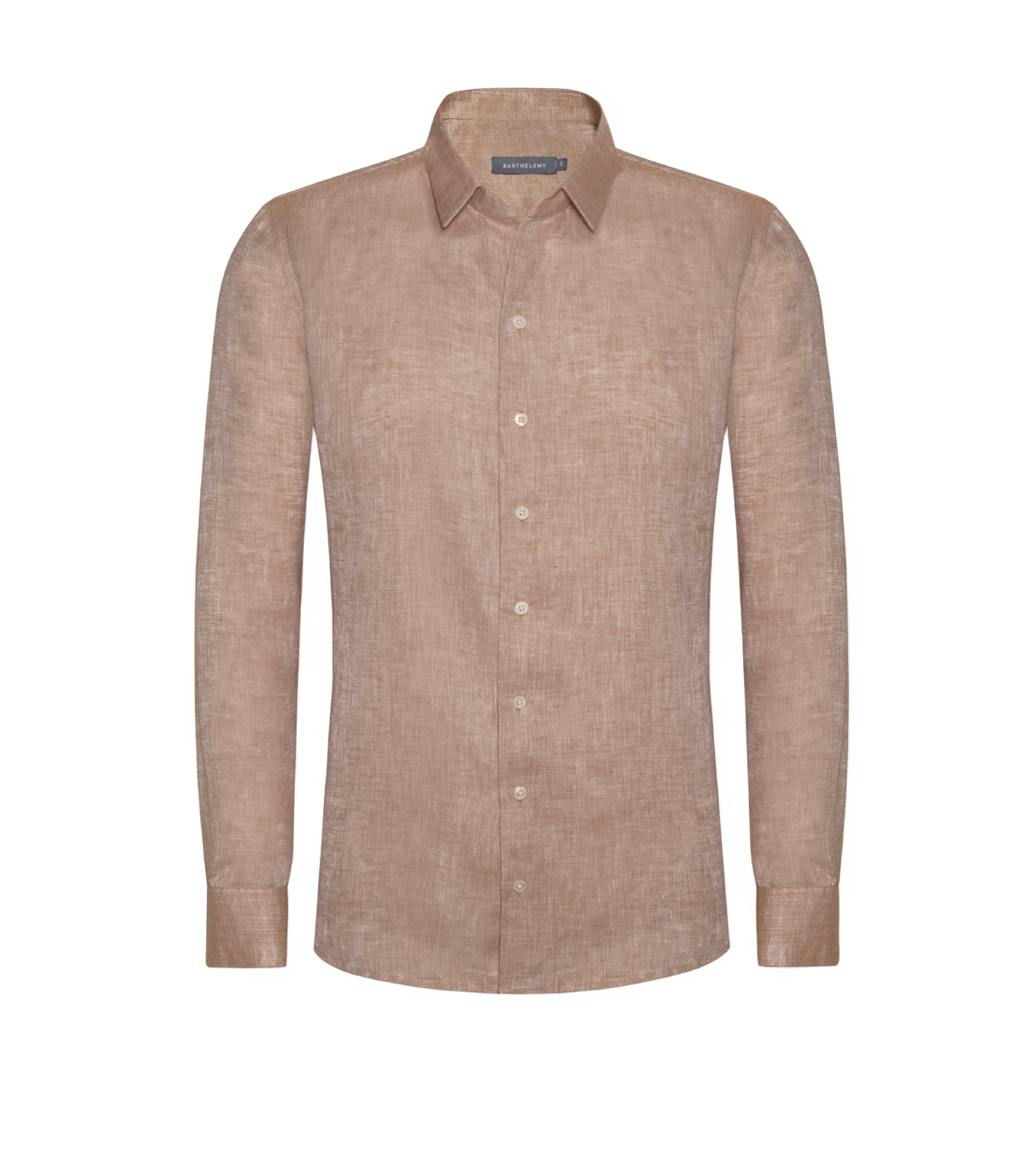 Tailored Linen Shirt Camel | Linen Shirt | Barthelemy Resortwear