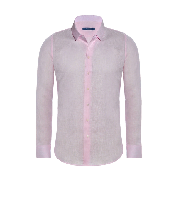Tailored Linen Shirt Candy Pink - Barthelemy