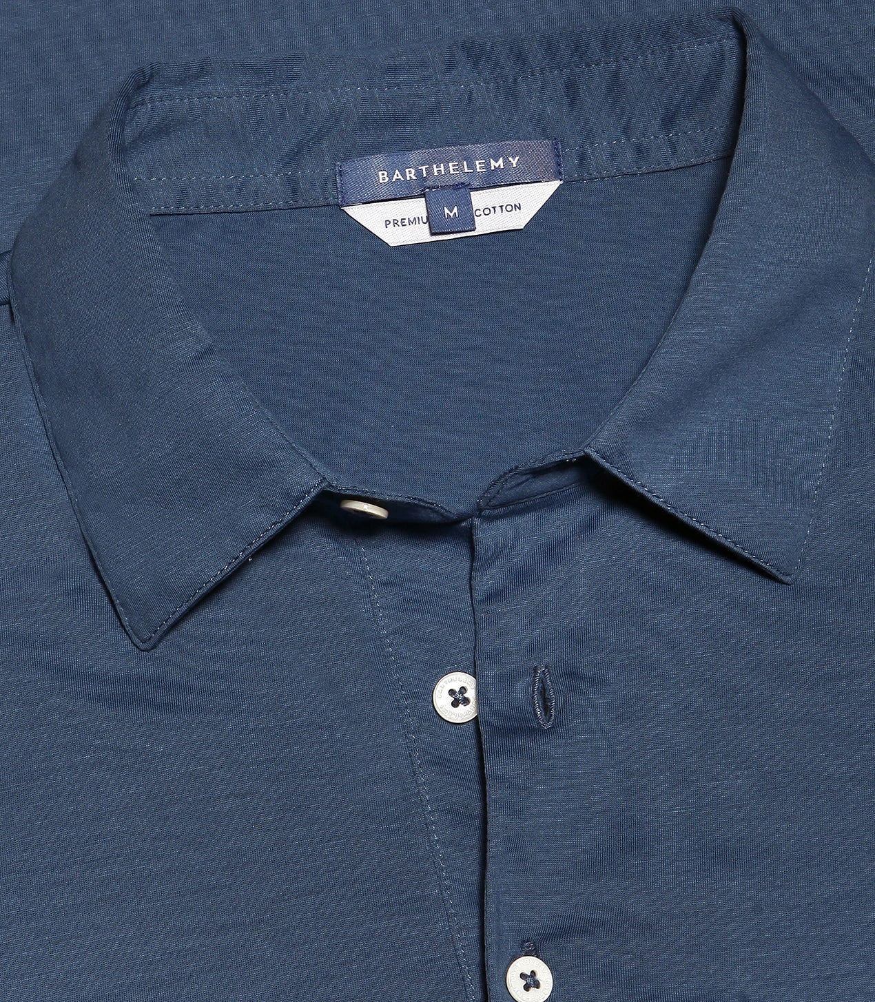 Polo Pima Cotton Blue - Barthelemy