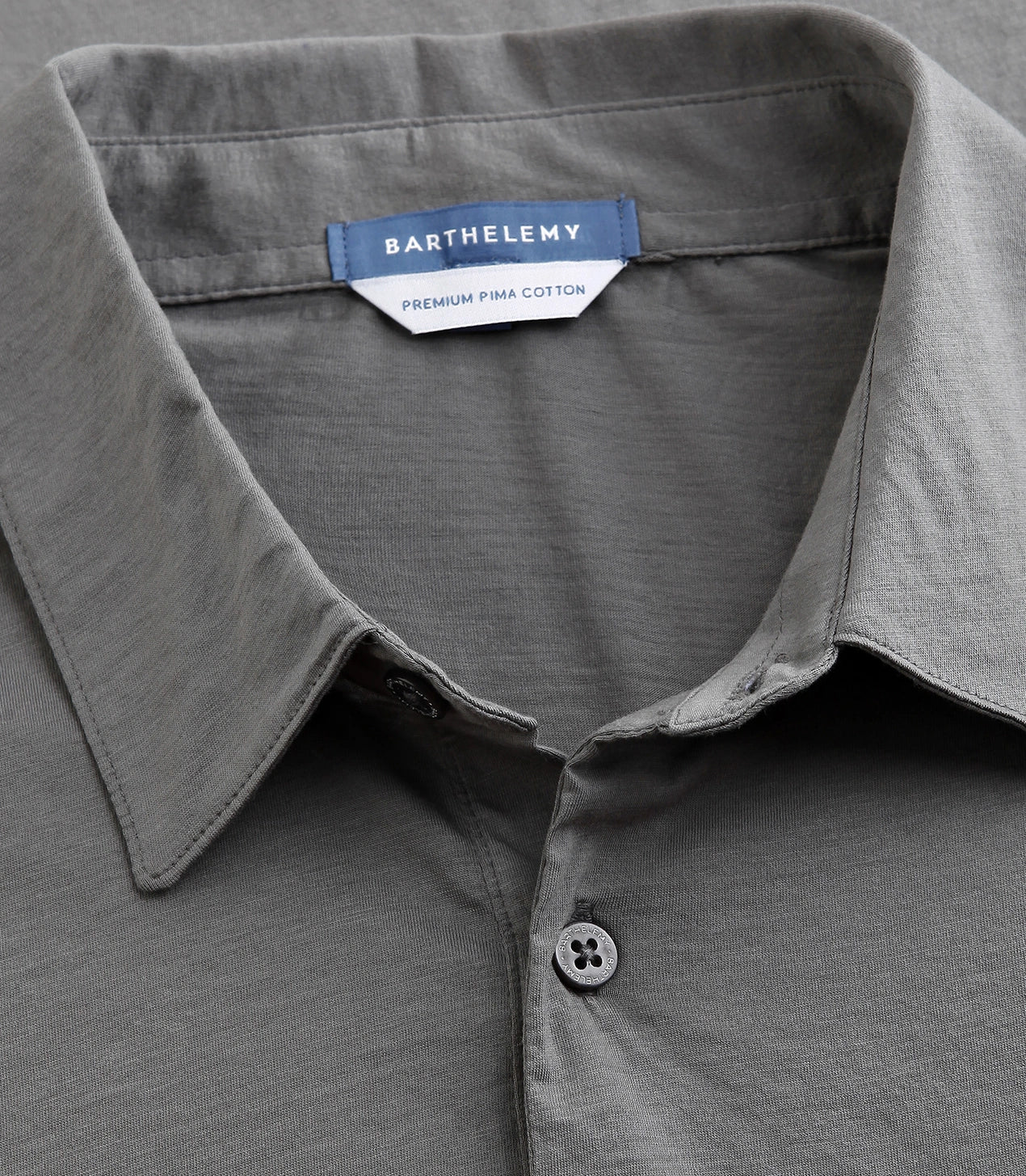 Polo Pima Cotton Storm Grey - Barthelemy
