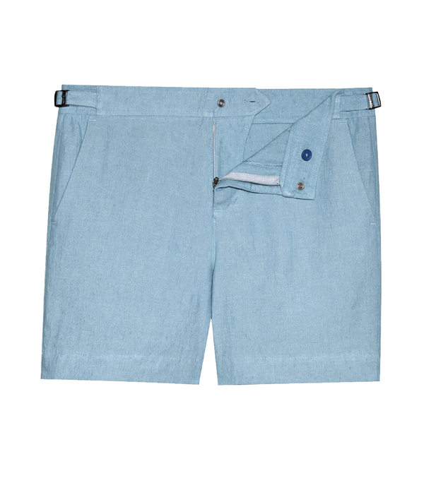 Lorient Linen Capri Blue - Barthelemy