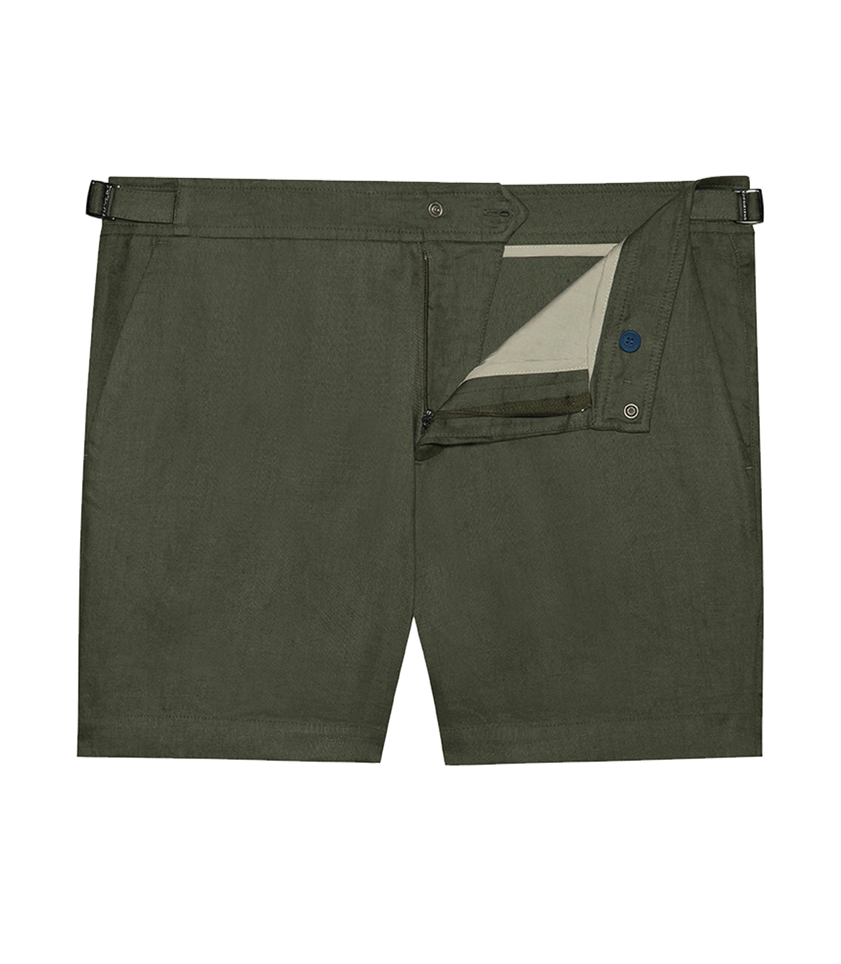Lorient Linen II Forest Green | Linen Short | Barthelemy Resortwear