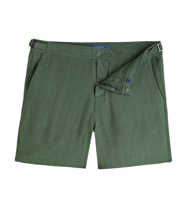 Lorient Linen Olive Green - Barthelemy