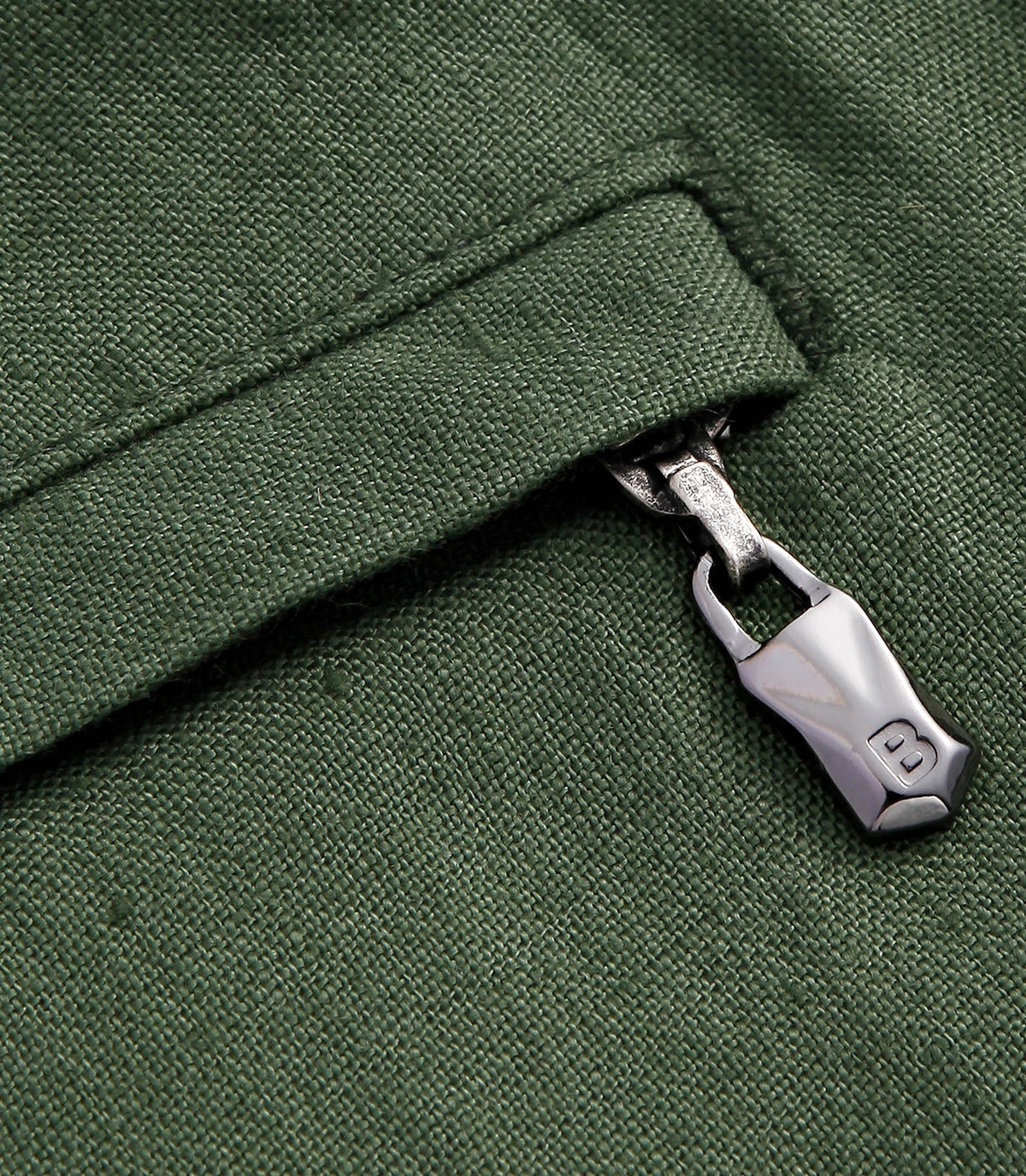 Lorient Linen Olive Green - Barthelemy