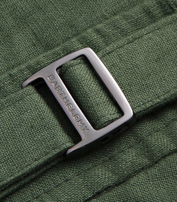 Lorient Linen Olive Green | Linen Short | Barthelemy Resortwear
