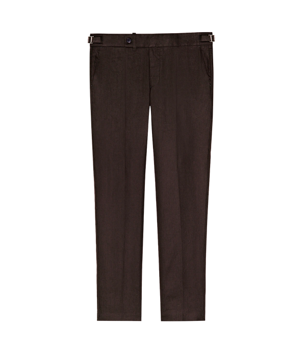 Cayes Linen Pants II Dark Coffee - Barthelemy