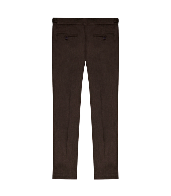 Cayes Linen Pants II Dark Coffee - Barthelemy